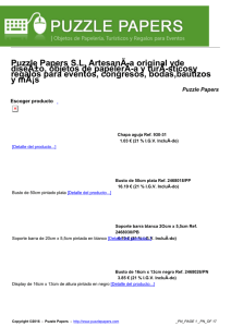 Puzzle Papers S.L, ArtesanÃ a original y de diseÃ±o, objetos de