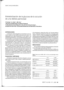 I\/letabo|lzacióo de la glucosa de la solución de una diálisis peritoneal