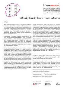 Blank, black, back. Fran Meana