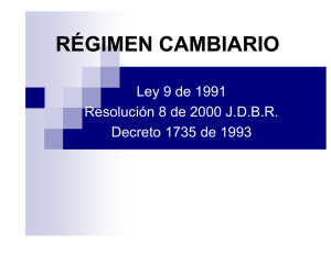 Régimen Cambiario