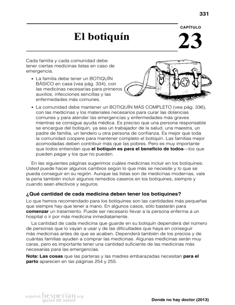 23 el botiquín