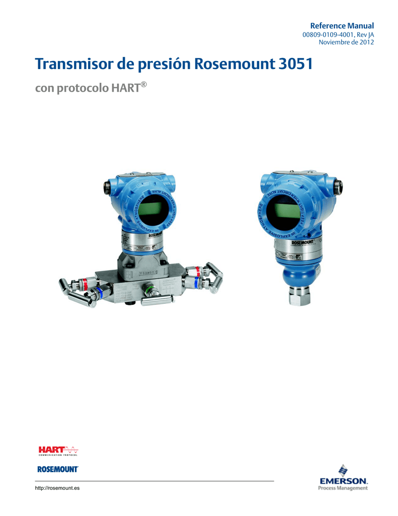 Transmisor De Presión Rosemount 3051 Con Protocolo Hart 1327