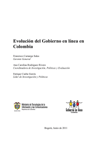 Evolución del Gobierno en línea en Colombia