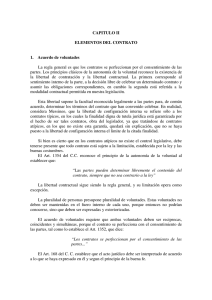 CAPITULO II ELEMENTOS DEL CONTRATO 1. Acuerdo de