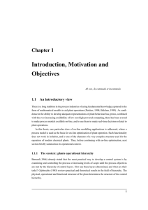 Introduction, Motivation and Objectives