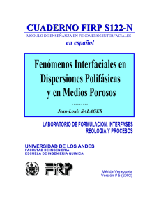 Fenómenos interfaciales en dispersiones - Laboratorio FIRP