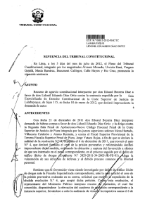 SENTENCIA DEL TRIBUNAL CONSTITUCIONAL