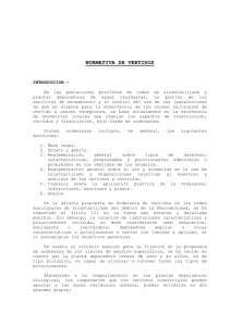 Ordenanza Reguladora del Uso de la Red de Alcantarillado