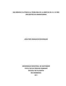 una mirada platónica al problema de la amistad en: el último