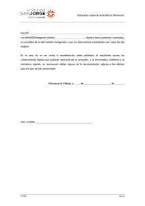 DECLARACION JURADA DE VERACIDAD DE DOCUMENTOS