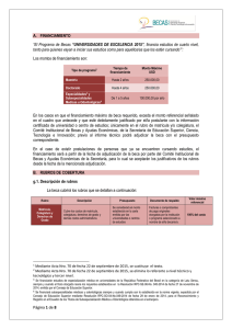 UNIVERSIDADES DE EXCELENCIA 2015”, financia estudios de