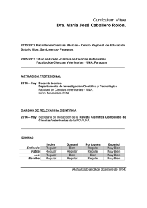 Currículum Vitae Dra. María José Caballero Rolón.