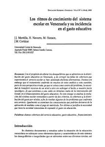Los ritmos de crecimiento del sistema escolar en Venezuela y su