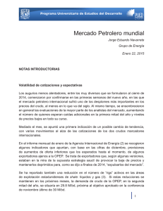 Mercado Petrolero mundial - Programa Universitario de Estudios del