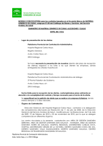 Plataforma Provincial de Contratación Administrativa Avda. Carlos