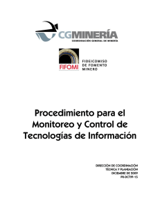 Procedimiento para el Monitoreo y Control de Tecnologías