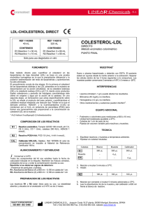 colesterol-ldl - LINEAR CHEMICALS