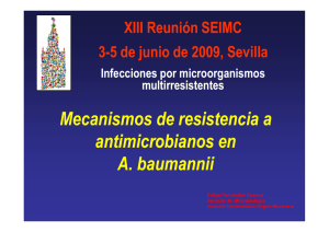 Mecanismos de resistencia a antimicrobianos en A. baumannii