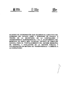 Acuerdo de Coordinación entre el Ejecutivo del Gobierno del