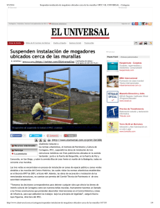 Suspenden instalación de mogadores ubicados cerca de las murallas