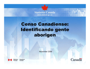 Censo Canadiense: Identificando gente aborigen