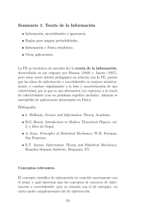 Teoría de la información y Física Estadística