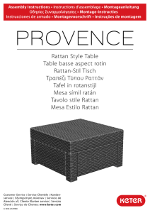 Rattan Style Table Table basse aspect rotin Rattan