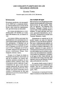 USO CONJUNTO PLAN]FICADO DE LOS RECURSOS HIDRICOS