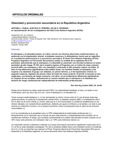 Obesidad y prevención secundaria en la República Argentina