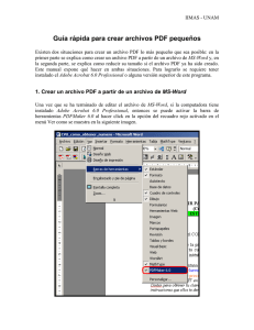 Guía para crear archivos PDF pequeños
