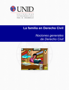 La familia en Derecho Civil Nociones generales de Derecho