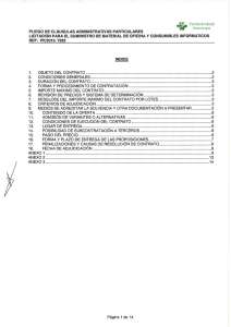 licitación para el suministro de material de oficina y consumibles