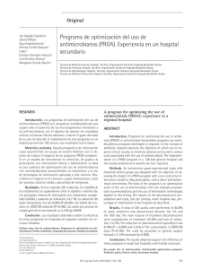 Programa de optimización del uso de antimicrobianos (PROA