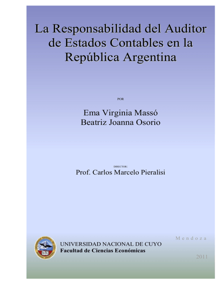 La Responsabilidad Del Auditor De Estados Contables En La