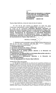 vs. secretario de desarrollo urbano y ecolog&iacute;a del ayuntamiento de