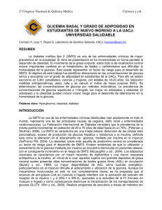 glicemia basal y grado de adiposidad en estudiantes de nuevo