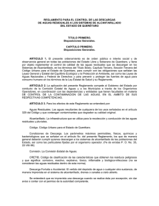 Reglamento Descargas Aguas Residuales Quer&eacute;taro