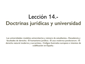 14. Doctrinas jurídicas y universidad