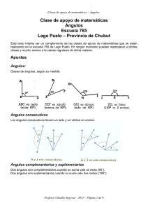 Clase de apoyo de matemáticas Ángulos Escuela 765 Lago Puelo