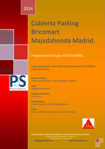 Cubierta Parking Bricomart Majadahonda Madrid.