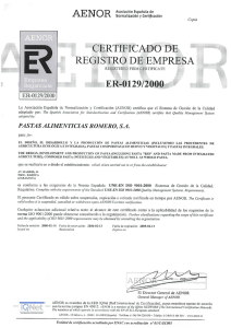 ER—012-9/2000 - Pastas Romero