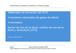 Materiales de formación del GCE Inventarios nacionales de gases