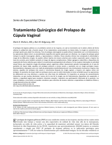 Tratamiento Quirúrgico del Prolapso de Cúpula Vaginal