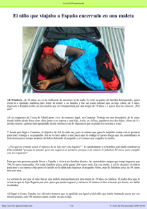 El niño que viajaba a España encerrado en una maleta