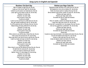 Song Lyrics in English and Spanish