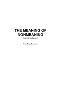 The Meaning of Nonmeaning