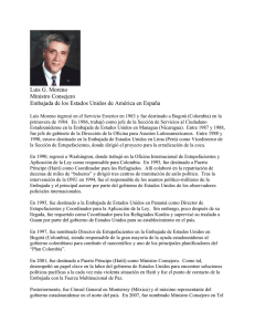 Luis G. Moreno Ministro Consejero Embajada de
