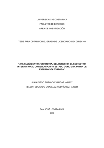 universidad de costa rica facultad de derecho area de investigación