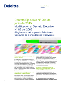 Decreto Ejecutivo N&deg; 264 de junio de 2015