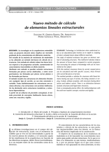 Nuevo método de cálculo de elementos lineales estructurales